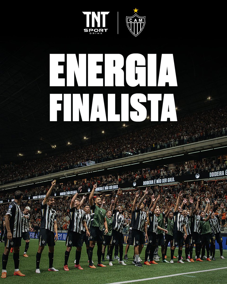 Atletico's tweet photo. Mais uma batalha vencida. ⚡🐔

O Galo está na final da Sula!

#TNTSportDrink | @energydrinktnt https://t.co/knipXUTdj2