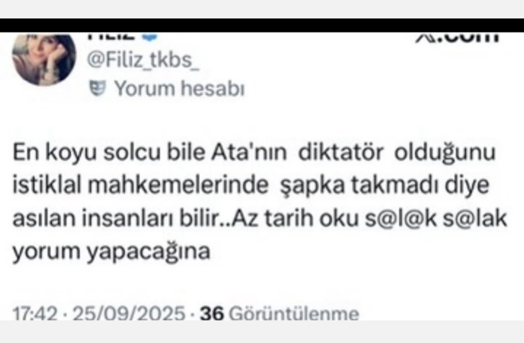 GeceGsv's tweet photo. Türkiye Cumhuriyeti’nin kurucusuna ve Cumhuriyet değerlerine yönelik hakaretleri kabul etmiyorum. Bu konuda ilgili şahısları her gün etiketlemeye ve kamuoyunun dikkatini çekmeye devam edeceğim.

Hiç kimse Türkiye Cumhuriyeti’ne, kurucusuna ve temel değerlerine yönelik hakaretleri normalleştiremez.

Üstelik söz konusu şahısların, şikâyetlerimden vazgeçmediğim takdirde evime sahte ihbarlar yapılacağını ve “içimden geçileceğini” söylediklerine ilişkin iddialar da savcılığa bildirilmiştir.

Hakaretin de tehdidin de adresi bellidir. Benim yolum ise hukuk, delil ve adalettir.

@EmniyetGM @SiberayEGM 
@adalet_bakanlik @RTErdogan 
@TC_icisleri 
👇

@Egoistt_34 
@Flz_tkbs_ 
@suneva40dul