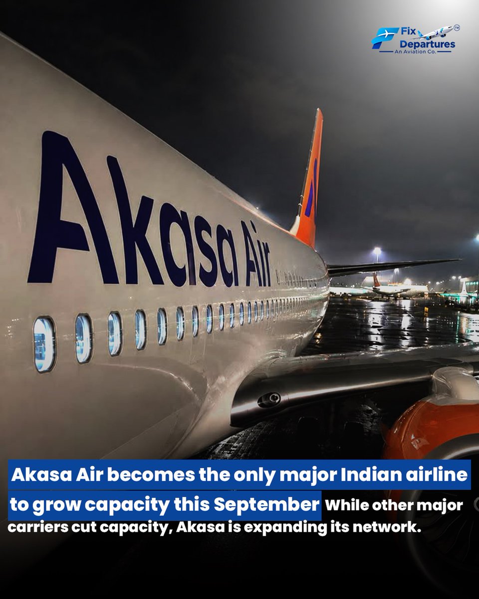 MandyVanDfans's tweet photo. Akasa Air continues to expand its network amid industry capacity shifts, creating more connectivity and opportunities for travel partners. Stay informed on the latest aviation developments with Fix Departures. https://t.co/IDa890z8MY