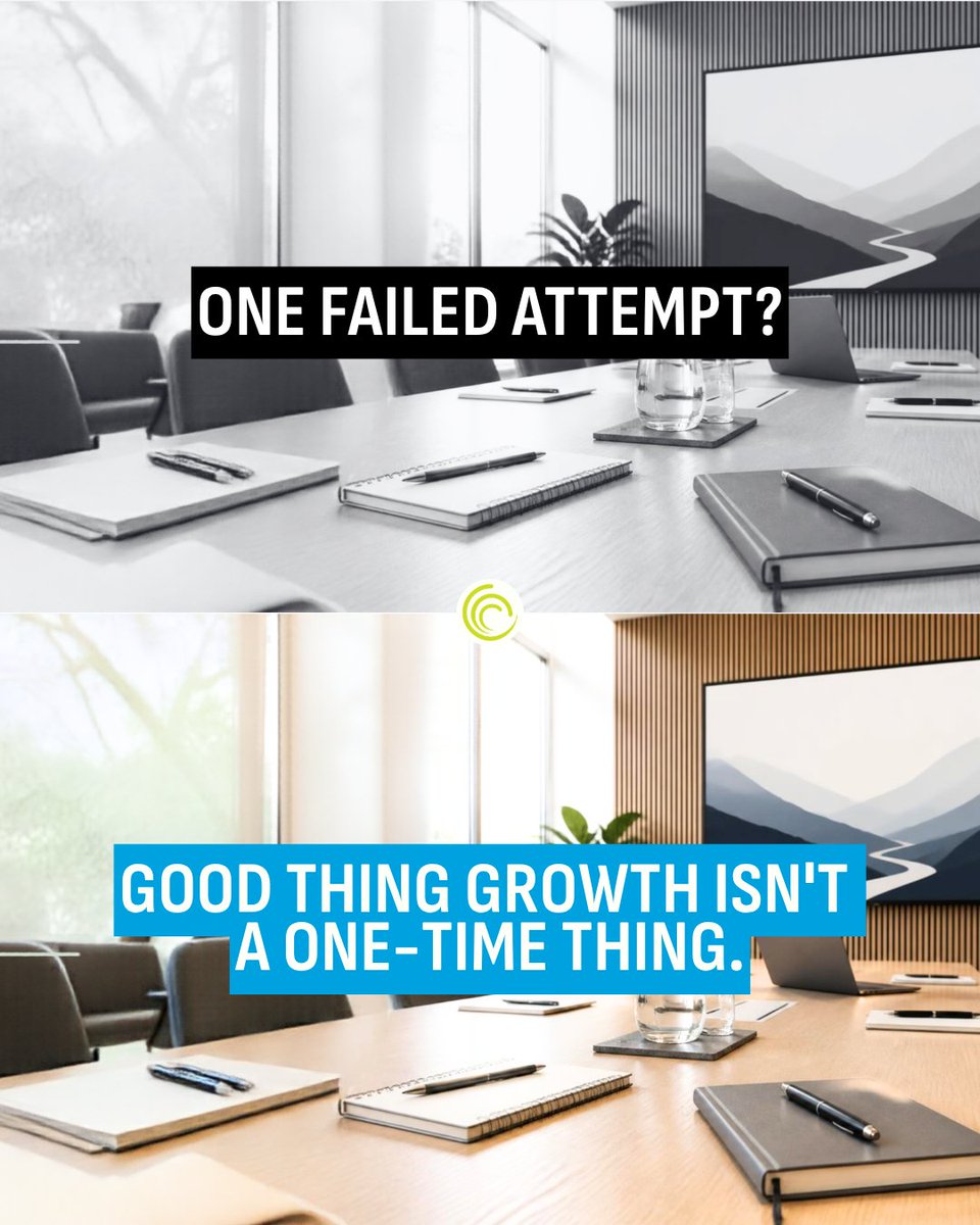 cydcor's tweet photo. One bad day doesn't mean you're bad at what you do. Read that again. 👀

Missed a goal? Had a tough conversation? Made a mistake?

Welcome to being human.

Growth isn't about getting everything right the first time. It's about showing up, learning from what didn't work, and giving yourself another chance to do better.

Even great leaders have off days. What matters is what they do next. 💪

💬 Send this to someone who needs a reminder that one setback doesn't define their success.

#GrowthMindset #LeadershipDevelopment #CareerGrowth #Resilience #PersonalGrowth