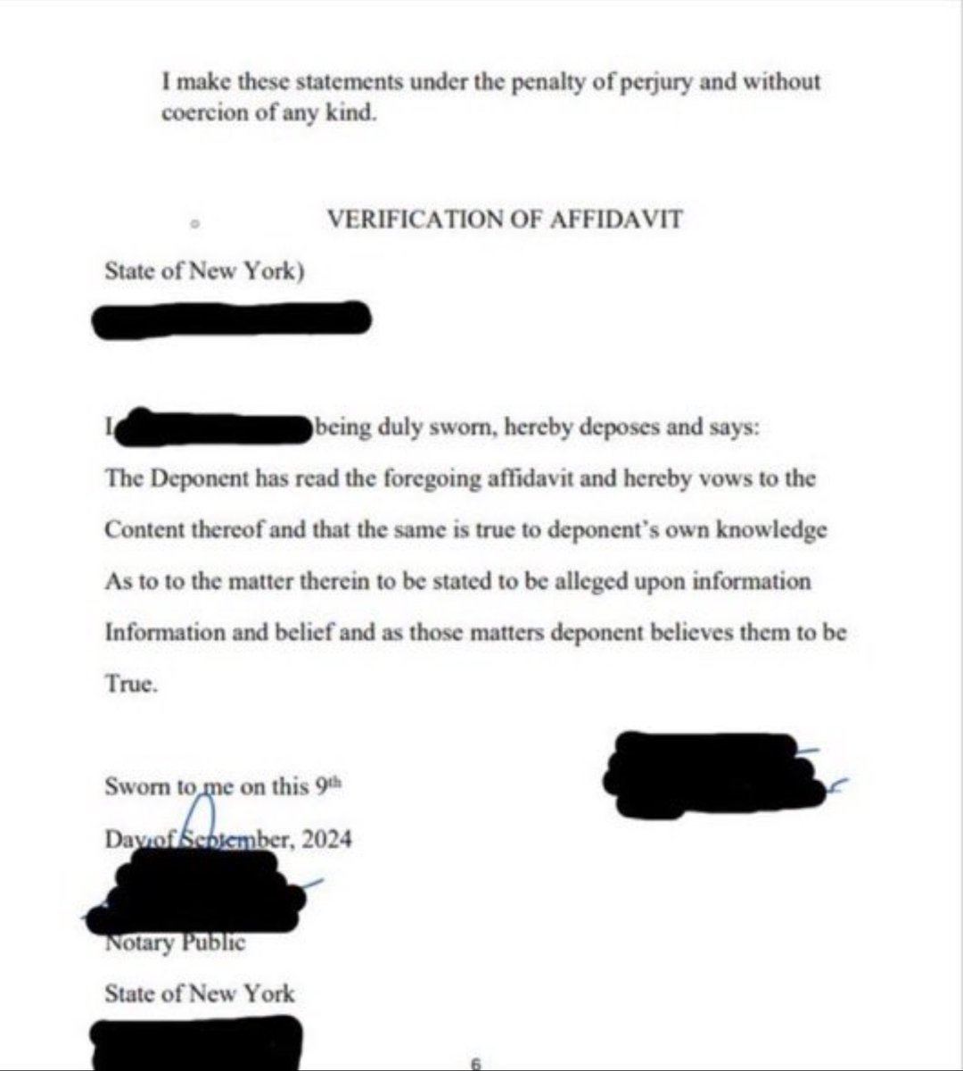 EAGLELEAK1's tweet photo. 🚨 LEAKED

ABC News whistleblower swears under penalty of perjury that the Kamala Harris campaign received questions ahead of time and directed the debate.

Affidavit was signed September 9th, the day before the debate.

This is a major scandal! https://t.co/9g5F4THQ1c
