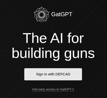 lopp's tweet photo. Vibe coding software wasn't dangerous enough, so @DEFCAD trained a model called GatGPT 😎

https://t.co/trtioIQxZC https://t.co/fW66PCQZre
