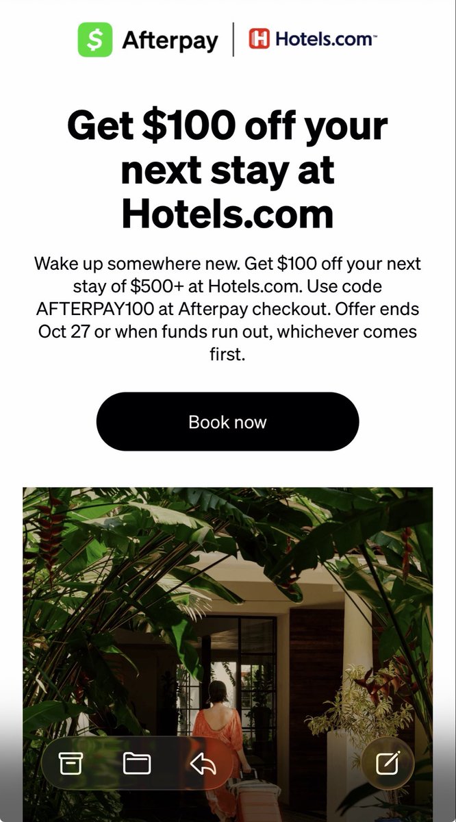 positivelyforth's tweet photo. Great marketing @AfterpayUSA keep it coming @blocks $XYZ https://t.co/Us8D2JBhsO