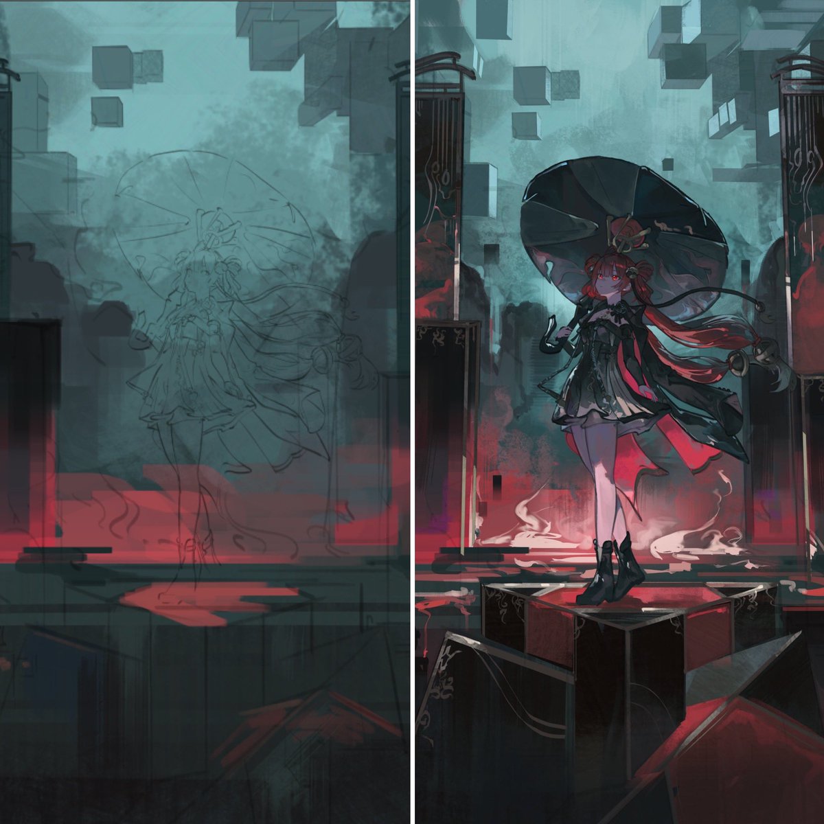 saturn_illus's tweet photo. Before vs After https://t.co/I04JTMvUjw