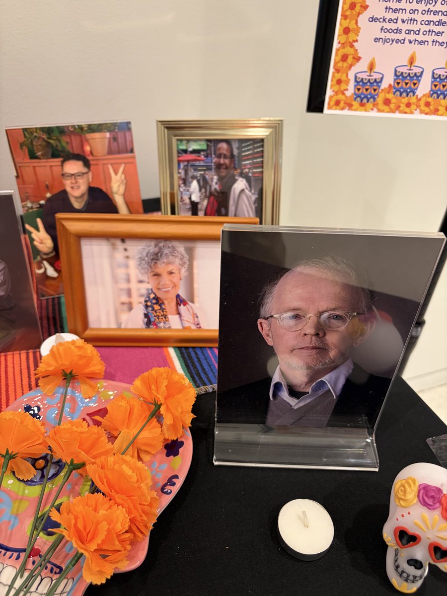 nprscottsimon's tweet photo. Dia de la Muerte display at NPR to remember loved ones who’ve left us. Susan and Noah co-host again. https://t.co/MshXRI0RcU