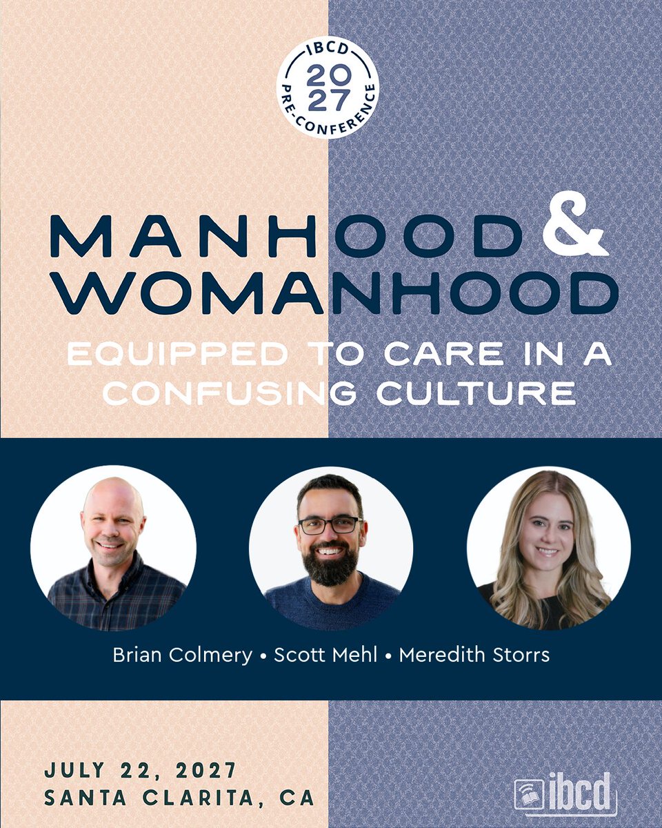 IBCD_training's tweet photo. Meet our 2027 IBCD Pre-Conference speakers! Brian Colmery, Scott Mehl, and Meredith Storrs will explore Manhood &amp; Womanhood: Equipped to Care in a Confusing Culture on July 22.

Intro Rate pricing ends October 31. Register today!

https://t.co/jcoTJXhTO8 https://t.co/jOWC1PQN7m