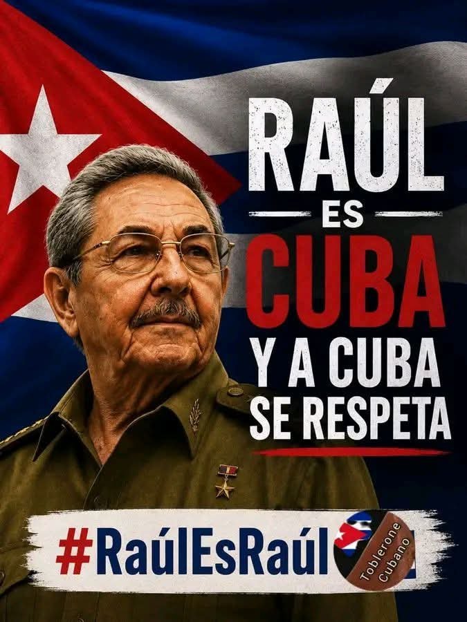 minint_cuba's tweet photo. Mientras la cobardía del imperio siga descansando detrás de un papel y un buró, la valentía del General de Ejército que continúa #ConElPieEnElEstribo sigue siendo el faro y guía de nuestra triunfante revolución socialista. #MININTHoy #CubaEstáFirme https://t.co/eiUhG98R5j