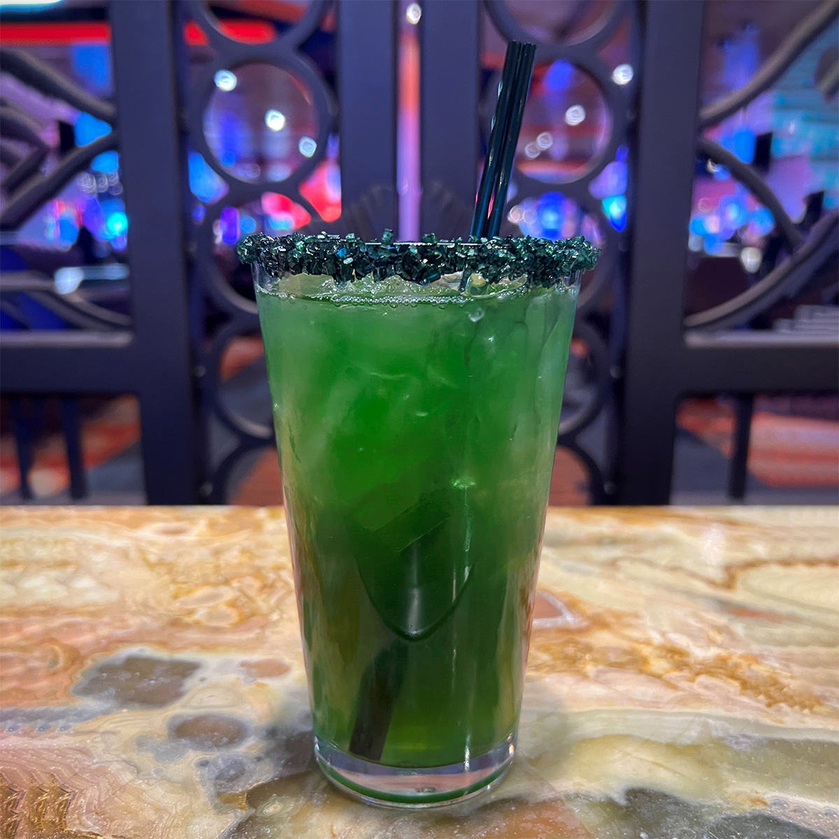 FireKeepers's tweet photo. 💚 Okay, this one definitely looks like it came from a monster’s cocktail lab. 🧪👹

Meet The Monster Mash, our October Featured Drink! It’s made with Myers Dark Rum, pineapple, sour, blue curaçao and Starry. 🎃🍹

👉 Head to the bar and see what the monster cooked up! https://t.co/xMF0JuNBv6