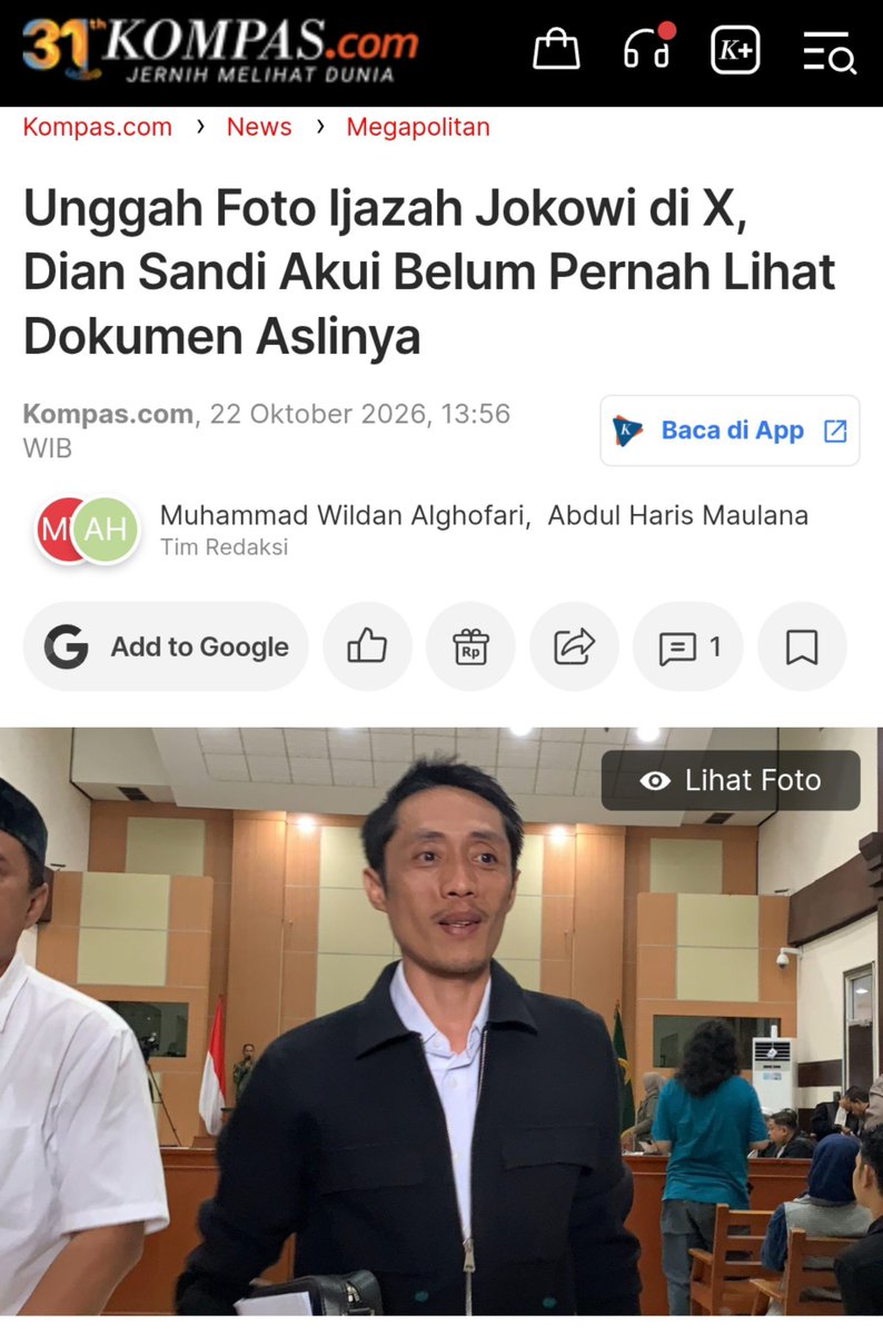 MasBRO_back's tweet photo. Termul ini bilang ijazah yang diunggahnya asli. 

Dipersidangan Termul penjilat bangsat ini, belum pernah lihat ijazah asli. https://t.co/jJql20J6jD