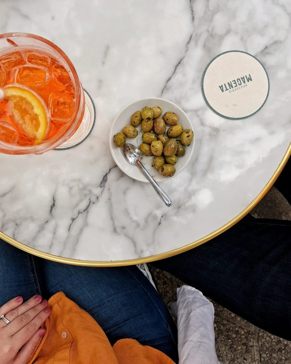 stefa9191's tweet photo. Nothing beats a giant ice-cold goblet of Spritz on a hot, sunny day. Bonus points if your top matches the colour of your drink. https://t.co/Q15UEYzEp3