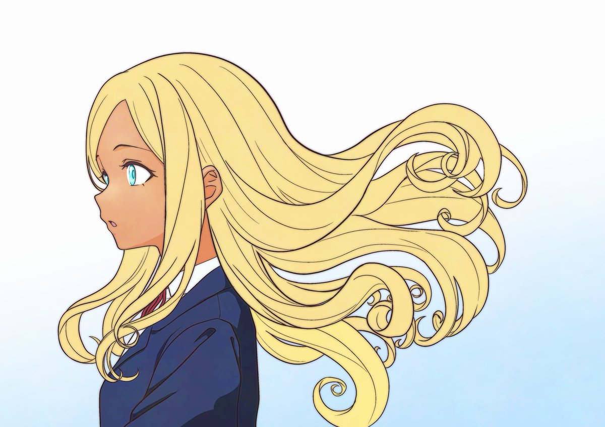 oekaki_ojiisan's tweet photo. 髪の毛をバレルロールさせると情報量が増えて良いという話を見たので描いてみました https://t.co/Dq92mIgU02