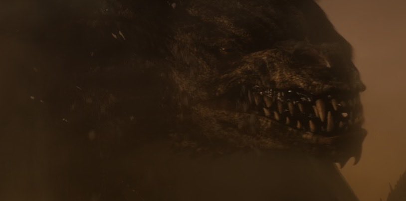 thatvenomfanboy's tweet photo. I was watching Ghidorah’s death in KOTM when only Ichi remains and his reactions. When he emerges from the rubble it’s almost like he wasn’t being bitten by Godzilla,and the second image it’s like he feels Godzilla biting into him and realizing Godzilla survived the explosion too https://t.co/N6L8raXWsN