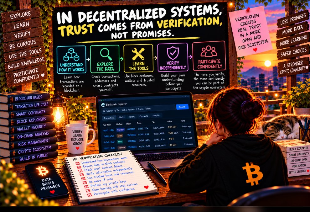 defitaitan's tweet photo. In decentralized systems, trust comes from verification, not promises. Learn how transactions work, explore the data yourself, and understand the tools you use. The more you verify independently, the more confidently you can participate in the crypto ecosystem. @1096361BTC https://t.co/8y6YqyDPL9