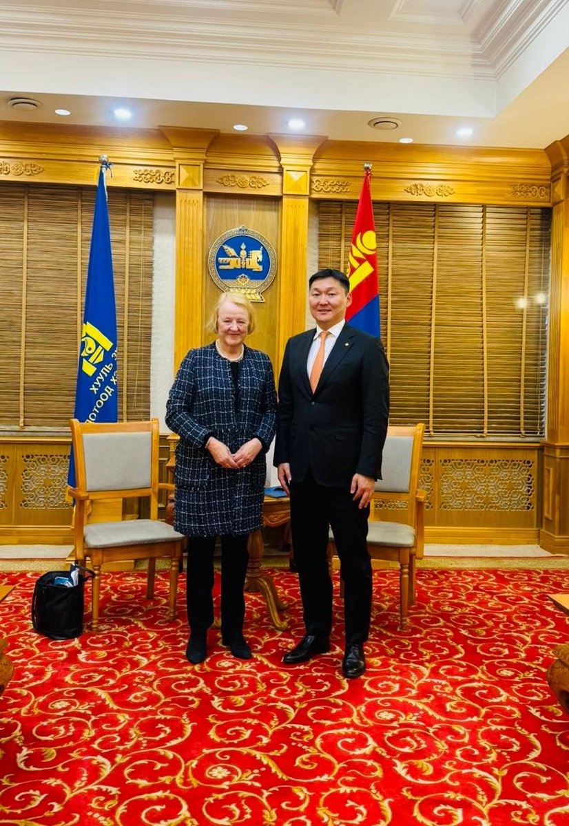 JanMBeagle's tweet photo. баярлалаа H.E. Ganzorig Temuulen for kind invitation to visit Mongolia.  It was truly inspiring to see our joint efforts to promote #accesstojustice and #ruleoflaw in action across your beautiful country and to learn more about the Ministry's priorities. I look forward to continued partnership between @IDLO and MOJHA.