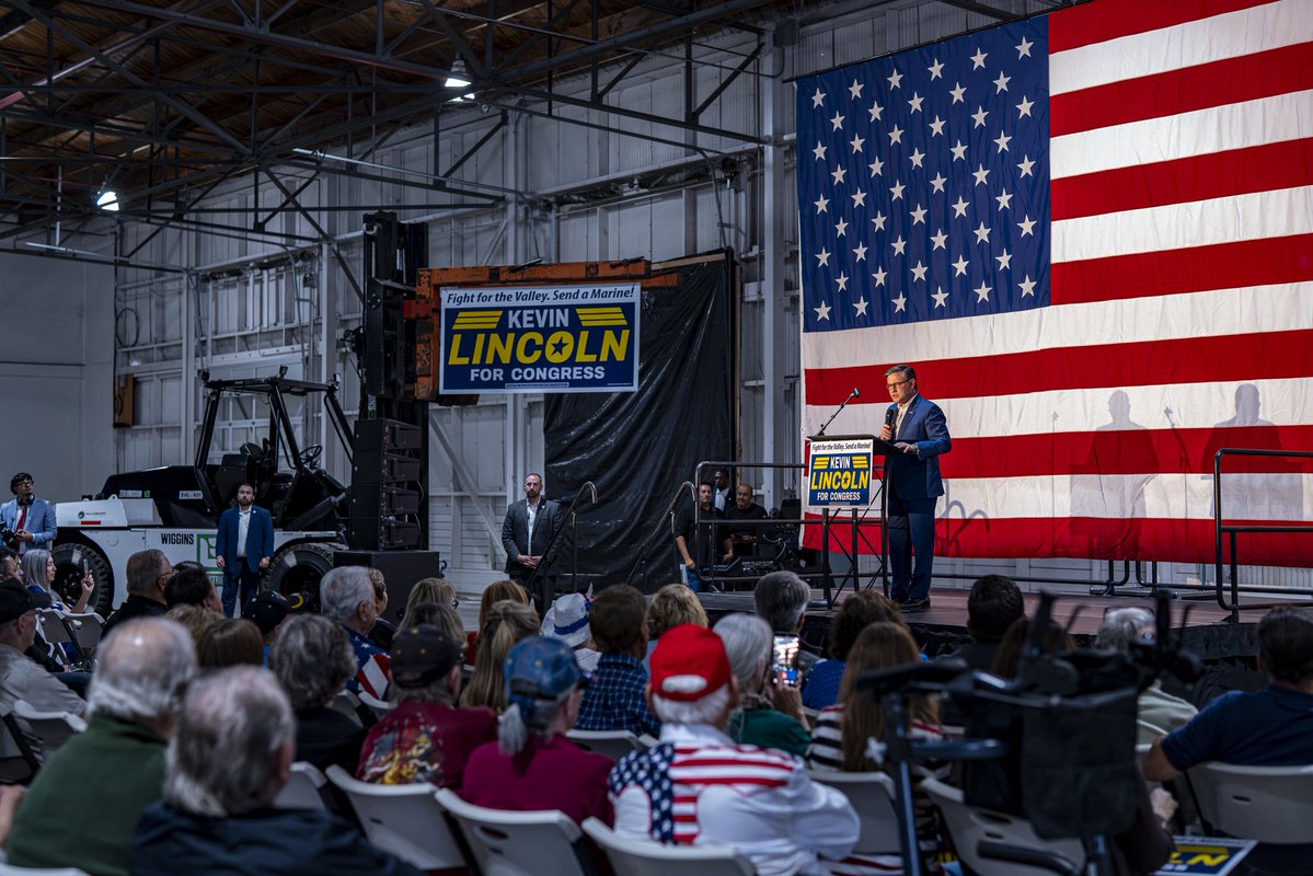 KevinLincolnCA's tweet photo. My grandfather was a Mexican immigrant who worked for 40 years at a cannery just down the road from the Port of Stockton. He earned his citizenship the same year he retired. My family and I are honored to have returned to the Port of Stockton with Speaker of the House @MikeJohnson 

In 12 days, we're sending a Marine to Congress so working families can afford the American Dream again. We're the Central Valley. We serve. We sacrifice. And we never give up! #CA13