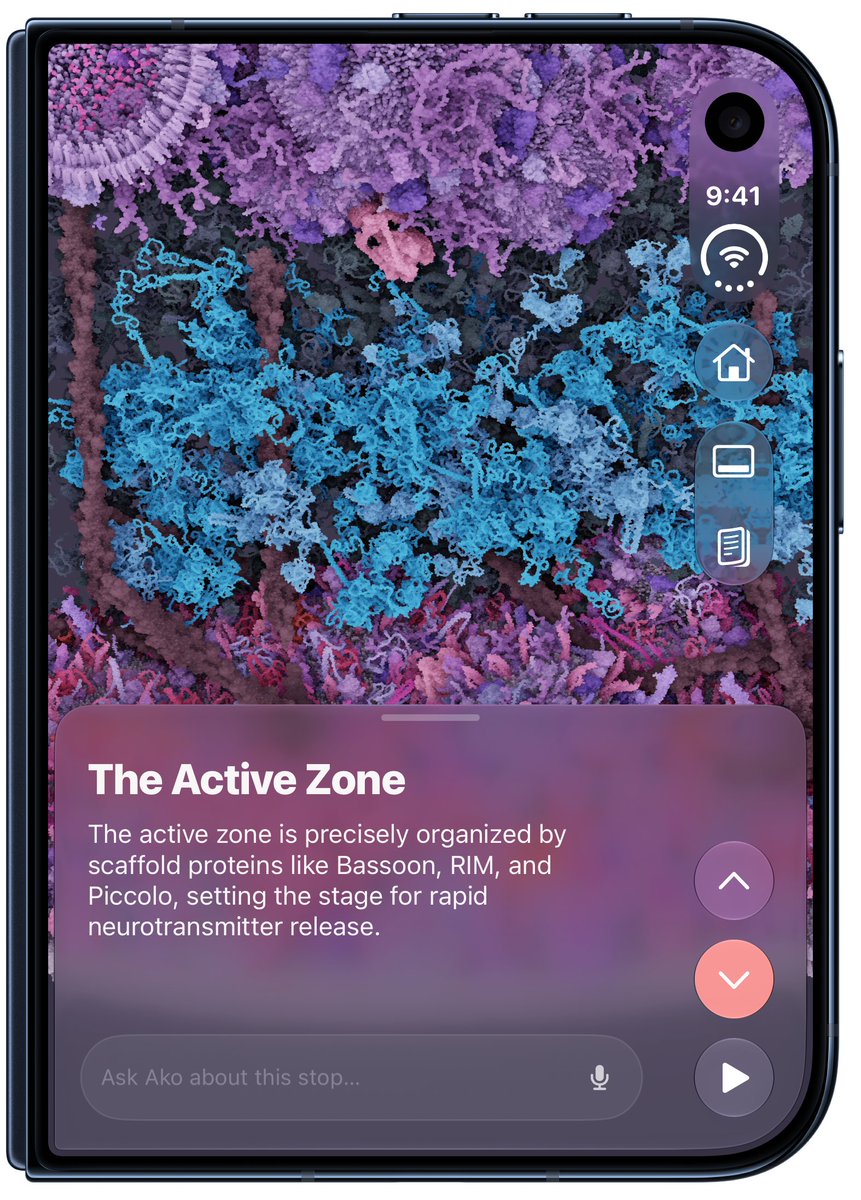 timd_ca's tweet photo. CellWalk, helps you learn biology. 

Very much optimized for the iPhone Duo. Every pose. We've also optimized it for A20 Pro. Billions of atoms realtime, it's like Apple Maps for biology, zoom from cell to atom. 

Apple Design Awards Finalist 2025

https://t.co/UtZ5ZkYuKz
https://t.co/tcGDGTblo4