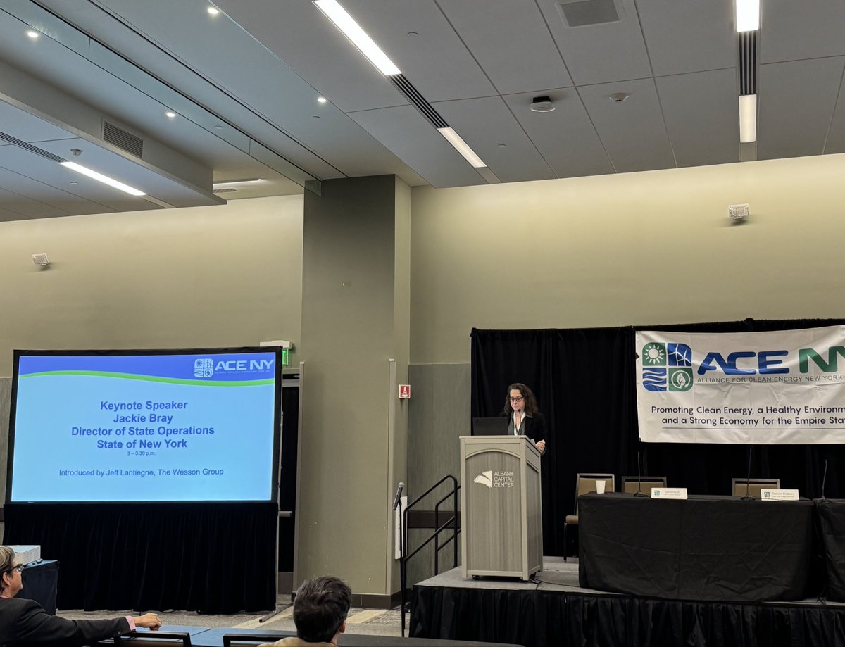ACE_newyork's tweet photo. ⚡ Keynote Speaker: Jackie Bray, Director of State Operations for @GovKathyHochul 
We’re hearing from Jackie Bray on state operations and the priorities shaping New York’s future.
Introduced by Scott Lewis, Chief Operating Officer of The Wesson Group. https://t.co/F9CaD9wOCX