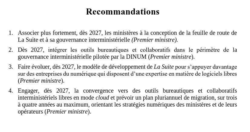 bearstech's tweet photo. Les recommandations de la cours des comptes sur les outils bureautiques et collaboratifs au sein de l'Etat (merci David Escande)
 
À lire 👇
https://t.co/i94v0wtXrd https://t.co/oTdqPjxZFH