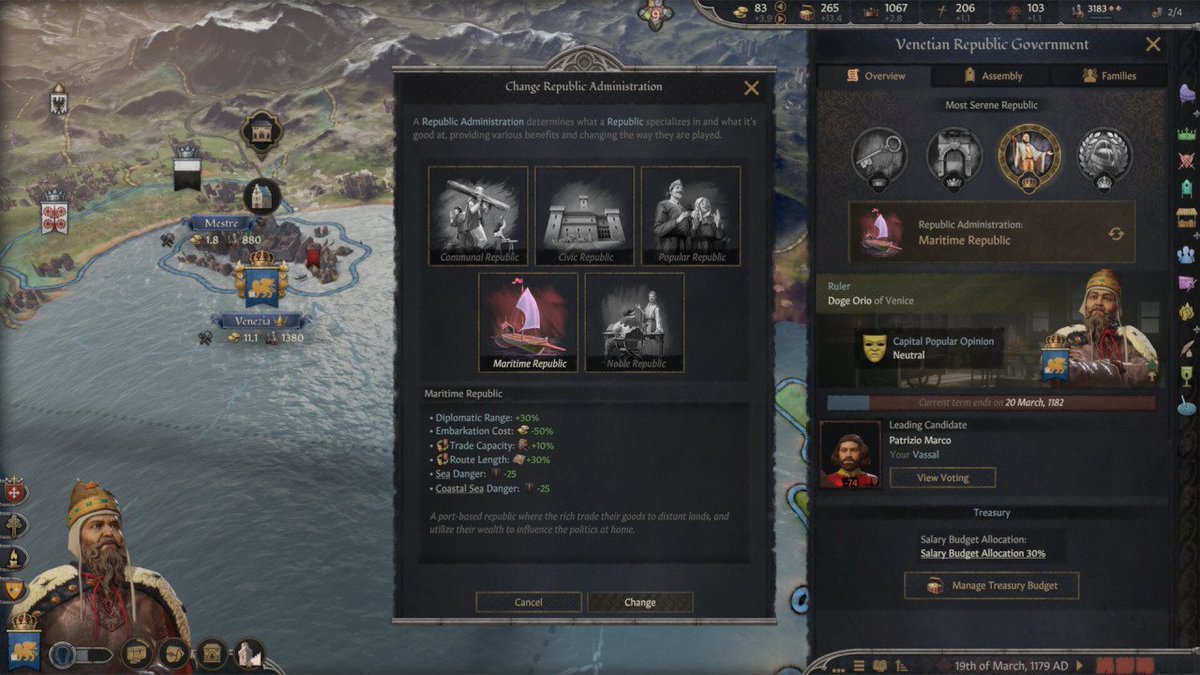 SimFanRu's tweet photo. Дополнение #CrusaderKings3: Silk &amp; Silver про торговые республики выйдет за 2 дня до #GTAVI, 17 ноября.

То чувство, когда ты даже не на разогреве, а просто парень, открывающий дверь посетителям. https://t.co/gMDFiAJEDW