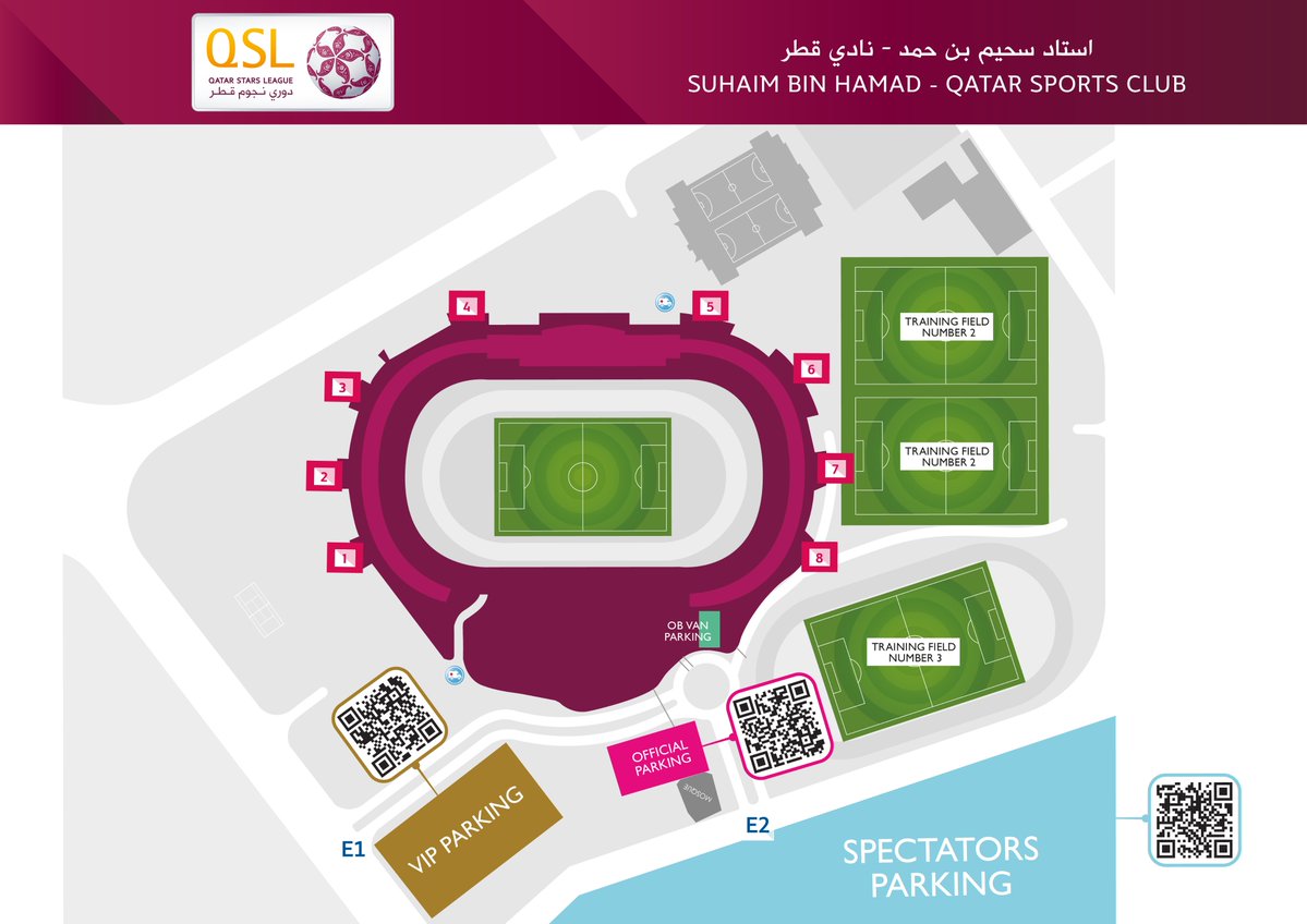 QSL's tweet photo. 🏟️ بوابات الدخول وخرائط الملاعب المستضيفة لمباريات الجمعة

🎟️ اشترِ تذكرتك الآن
https://t.co/inojAcpUII

الأسبوع 7 | #دوري_نجوم_بنك_الدوحة https://t.co/lE4dEqHpM4