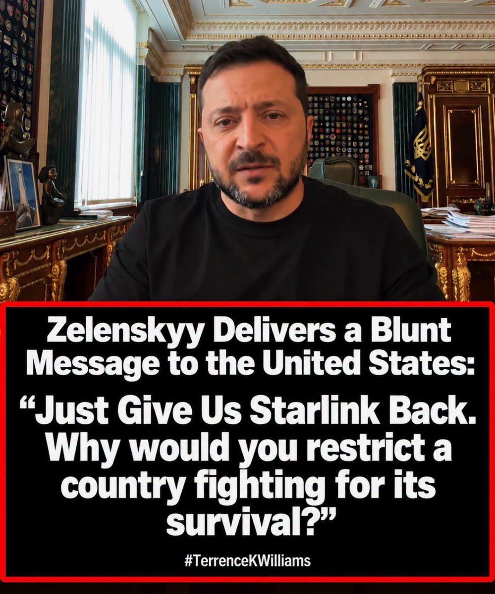 eagameover's tweet photo. Zelenskyy Delivers a Blunt Message to the United States:

“Just give us Starlink back. If you refuse, Ukraine will survive. We will continue defending ourselves with or without it.

But why would you restrict a country fighting for its survival? Why make it harder for us to defend our people?
I simply cannot understand the reasoning behind this decision. It is a mistake.”
🙄☝🏻🙄☝🏻🙄☝🏻🙄☝🏻🙄☝🏻🙄

Domestic Ukrainian Fraud and Mismanagement ($1.2 Billion)

According to secret Ukrainian military audits from 2024 and 2025 reviewed by The New York Times, Ukraine’s domestic defense procurement suffered $1.2 billion in losses due to mismanagement and fraud.
• Internal reviews revealed that Ukraine's Ministry of Defense routinely overpaid for weapons, used corrupt intermediaries, and repeatedly awarded contracts to suppliers failing to deliver.
• In one notable case, a domestic plant pocketed millions but delivered 233,000 completely defective mortar rounds to the military, leading to criminal fraud charges against its director.