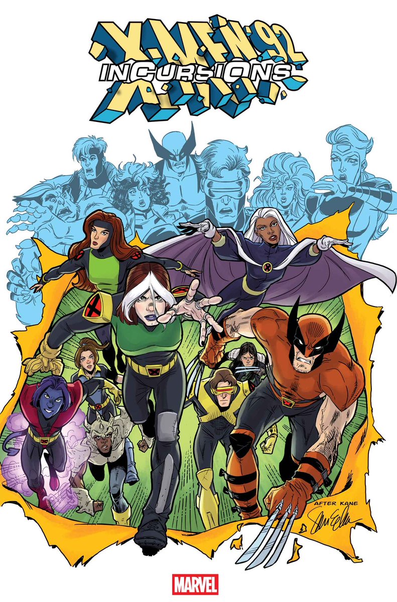 XMenUpdate's tweet photo. New ‘X-MEN '92: INCURSIONS’ variant cover art has been revealed. 

Art by Steve E. Gordon. 

On sale 1/6. https://t.co/mBca3phe4z
