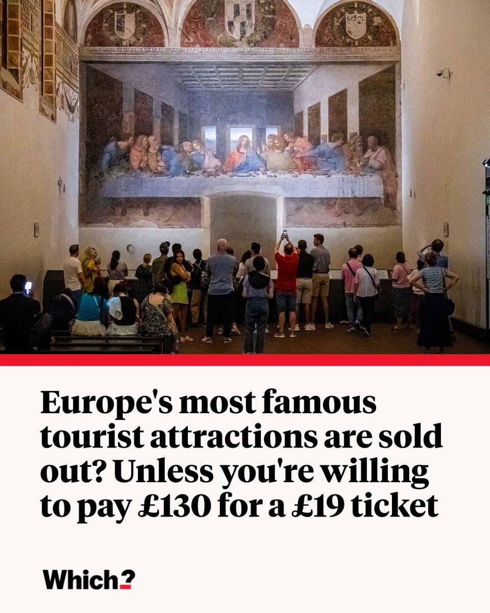 WhichUK's tweet photo. Trying to book famous European landmarks but they're all sold out? 🏛️

Third-party websites are charging nearly seven times the official price

Here is how you can avoid overpaying and dodge unwanted bundled extras👇 

https://t.co/4DhPJZrXAJ https://t.co/XY9AEtaGax