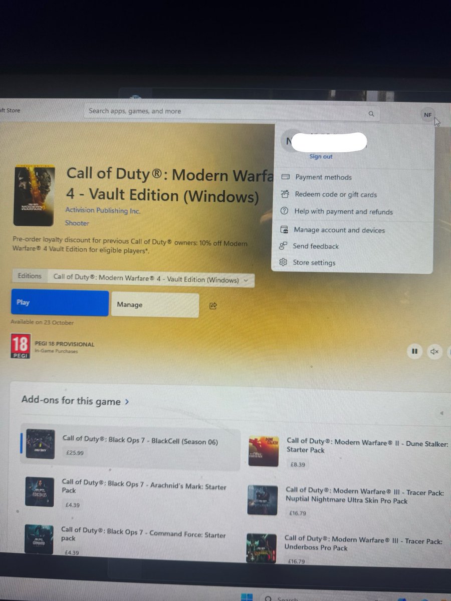 niallffff's tweet photo. @prfctgy01 @CallofDuty Have you managed to fix this? I’m having the same problem? Even bought the game twice as it kept telling me I didn’t own it https://t.co/XFLOoyfxpP
