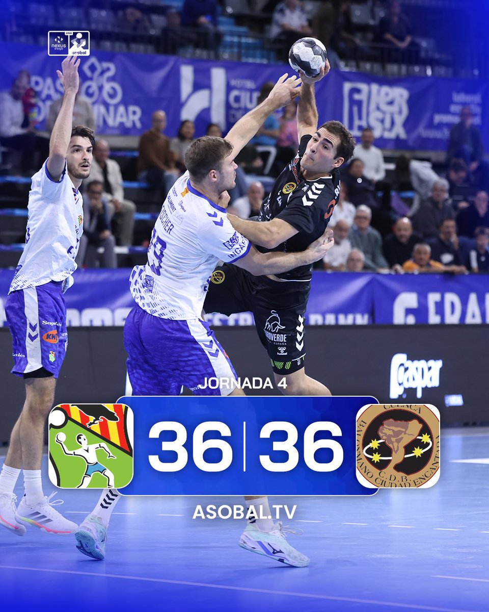 ASOBAL's tweet photo. ⚡ ¡𝑭𝑰𝑵𝑨𝑳 𝑫𝑬 𝑰𝑵𝑭𝑨𝑹𝑻𝑶!

@BMGranollers 36 - 36 @BMCdadEncantada 

@BMCdadEncantada empata el partido a falta de pocos segundos😱 https://t.co/dffyXIVdea
