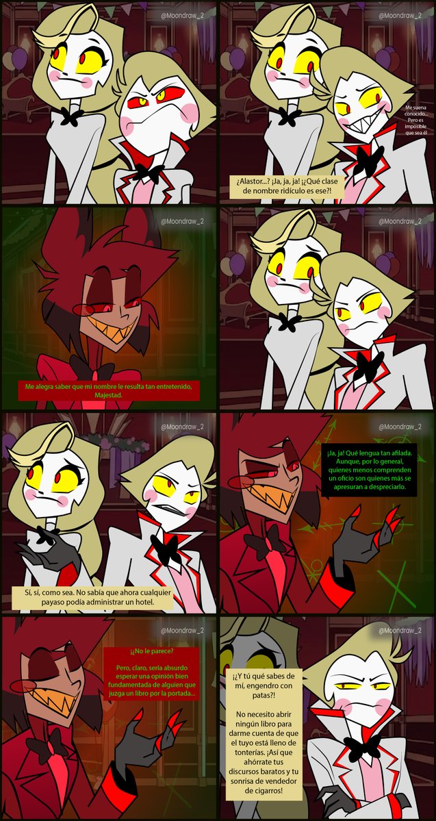 MOONDRAW126775's tweet photo. Tercera temporada. Cap 2- Cómic "Hasta que te conocí". Radioapple #HazbinHotel #alastorxlucifer #radioapple #hazbinhotelfanart #appleradio #HastaQueTeConocí https://t.co/YbPfHlTjoN