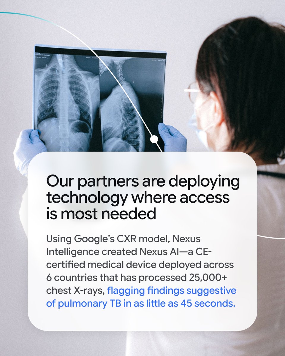 GoogleForHealth's tweet photo. Around the world, scientists are using our technology to better understand and respond to infectious diseases. From mapping outbreaks to screening patients, researchers are making progress faster than ever. https://t.co/k41MfAyVOg
