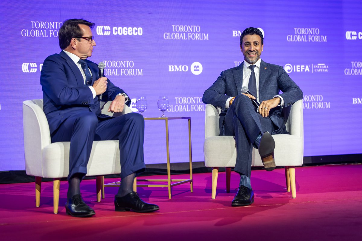 CanadaTrade's tweet photo. Yesterday at the Toronto Global Forum, Minister Sidhu discussed Canada’s approach to #TradeDiversification and opportunities for businesses to increase exports, attract investment, and strengthen commercial ties with international partners. https://t.co/nViyJGyEOo