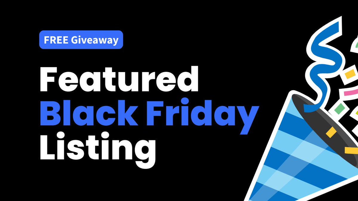 GoInfluenceWP's tweet photo. FREE Giveaway 🔥

Get noticed during InfluenceWP's Black Friday campaign, with a Featured spot! 

Effortless Entry. No Purchase Required.
https://t.co/2XI96zMrhs https://t.co/uGAqHwRtIR
