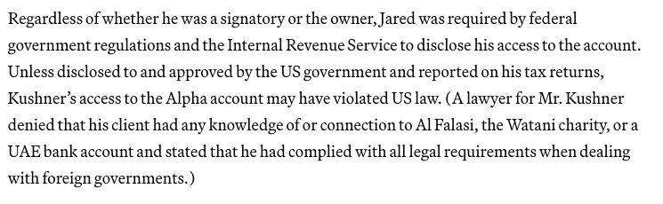 jaredkushner's tweet photo. .@VanityFair posted an excerpt from a book containing outrageous and categorically false allegations. 

The allegations made by this author are completely insane and never happened. We denied every one of these claims on the record, yet the author failed to provide a single shred of evidence to substantiate any of them. No bank statements, wire transfer records, account numbers, transaction dates, or other verifiable details were provided to support these extraordinary accusations.

During the period in question, I was one of the most scrutinized people in the world, subjected to intense media coverage, multiple congressional investigations, and a special counsel investigation. I voluntarily cooperated with these investigations, providing over 30 hours of testimony. None of these allegations ever surfaced, because none of these events ever happened.

These are outrageous fabrications being presented as investigative journalism. This is not journalism. It is a mixture of fantasy, fiction, and advocacy, written by someone who is either deeply disturbed or acting with sinister intent.