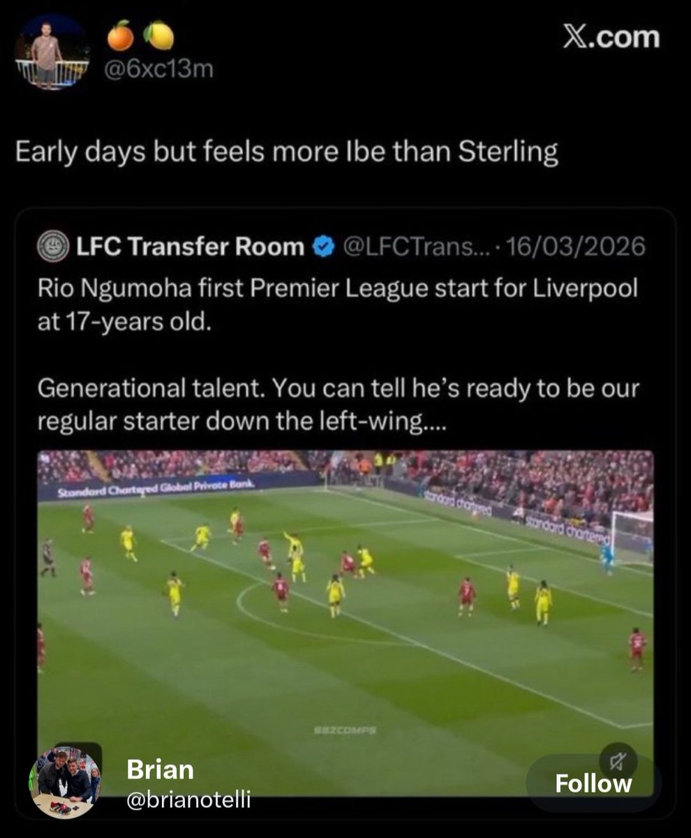 FatherRedCrilly's tweet photo. Easy starting point  for the #CryArseFiles with someone who will be a repeat offender no doubt.

Old moon head @6xc13m who last season was saying 17 year old Rio was shite.

But this season, instead of just admitting he was wrong, has to throw in a barb about Salah https://t.co/WxSarG2rvW