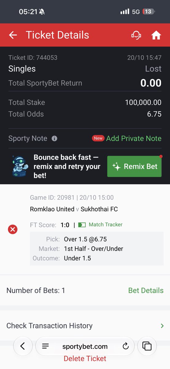 DNewton1234's tweet photo. @sportybetke Tell sporty bet to pay me my money and stop criminality https://t.co/CBYKHLrWM3