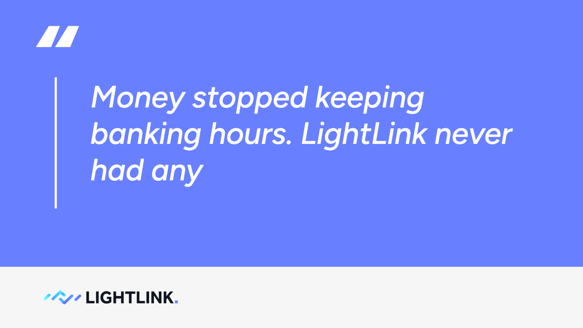 LightLinkChain's tweet photo. Coinbase and The Block Research found 73% of stablecoin transfer volume in the 12 months to July moved outside US banking hours

Money stopped keeping banking hours

LightLink never had any
→ ~1.2M blocks in the last 7 days
→ one every ~0.5s, Sunday 3am included 😏 https://t.co/ForFD4HUYE