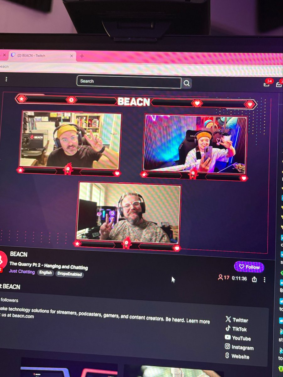 beacn's tweet photo. 🔴 We’re LIVE! 

https://t.co/FRfvHlAlyR ✨

Come hang out, chat with us, and watch us play The Quarry! 👻 https://t.co/bSbGLvFT7v