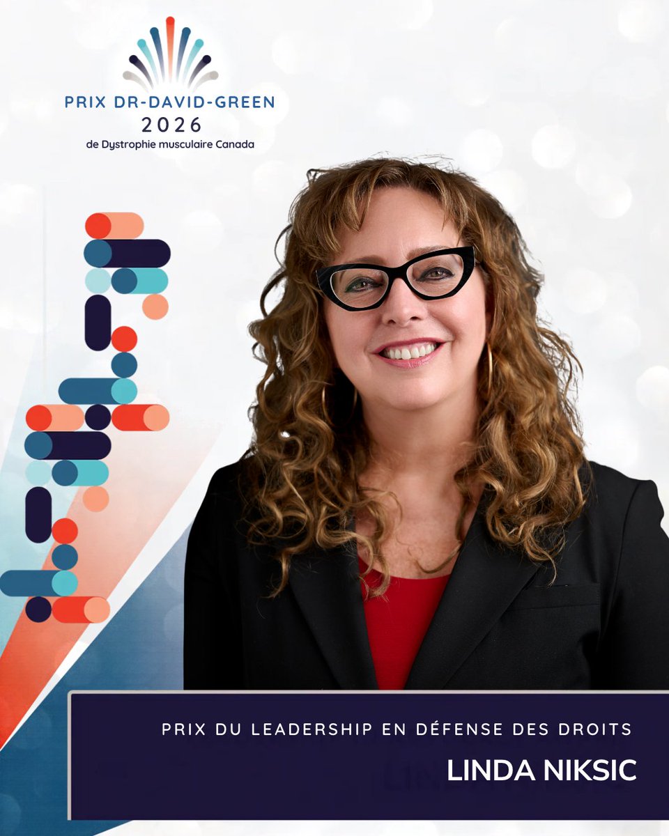 Action_Musclee's tweet photo. Certains des plus grands changements commencent par une personne qui choisit de faire entendre sa voix. C’est précisément ce qu’a fait Linda Niksic pour la communauté des maladies neuromusculaires, par son engagement pour la défense des droits et sa volonté de produire des changements durables. 

Linda est la récipiendaire du Prix Leadership en défense des droits Dr-David-Green de 2026. 

Merci, Linda, de nous aider à faire tomber les barrières avec la communauté canadienne des maladies neuromusculaires. Nous sommes fiers de vous avoir à nos côtés!

#PrixDrDavidGreen