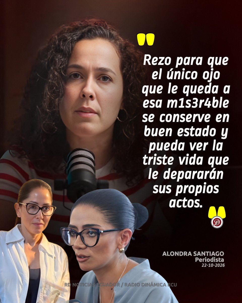 RadioDinamicaE's tweet photo. #ECUADOR || 🇪🇨🔥🚨 La detención de la excandidata presidencial Luisa González provocó un nuevo enfrentamiento verbal en redes sociales entre la periodista Alondra Santiago y la asambleísta Jhajaira Urresta.

Detalles
https://t.co/sxIqi90zCA https://t.co/VpSdoD3SJF