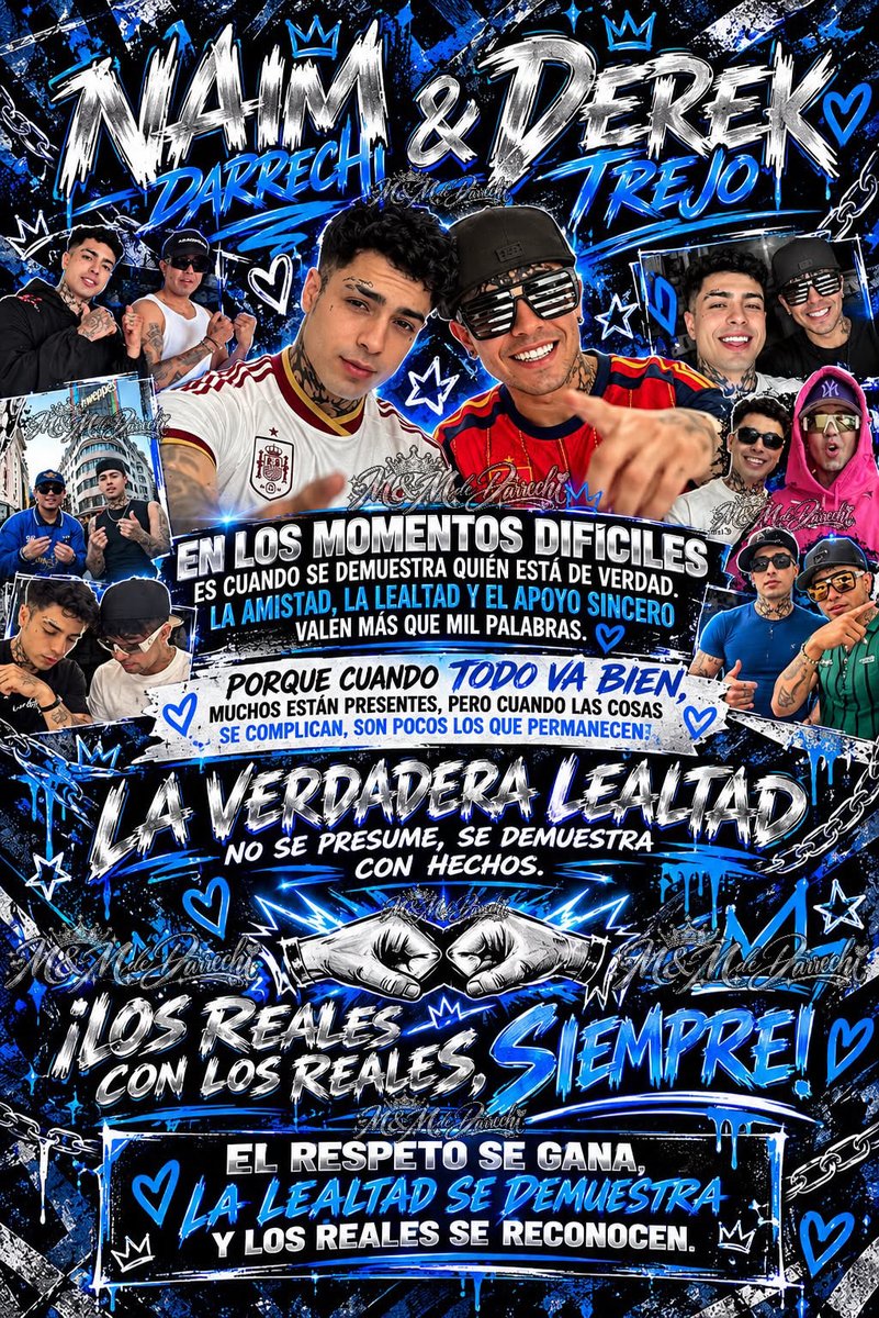 ndmavi's tweet photo. 💙 La lealtad no se presume, se demuestra. ¡Los reales con los reales! 🤜🏻🤛🏻🔥

#NaimDarrechi #DerekTrejo #ParaTi #Viral #TikTokEspaña https://t.co/VONKF84Y1f