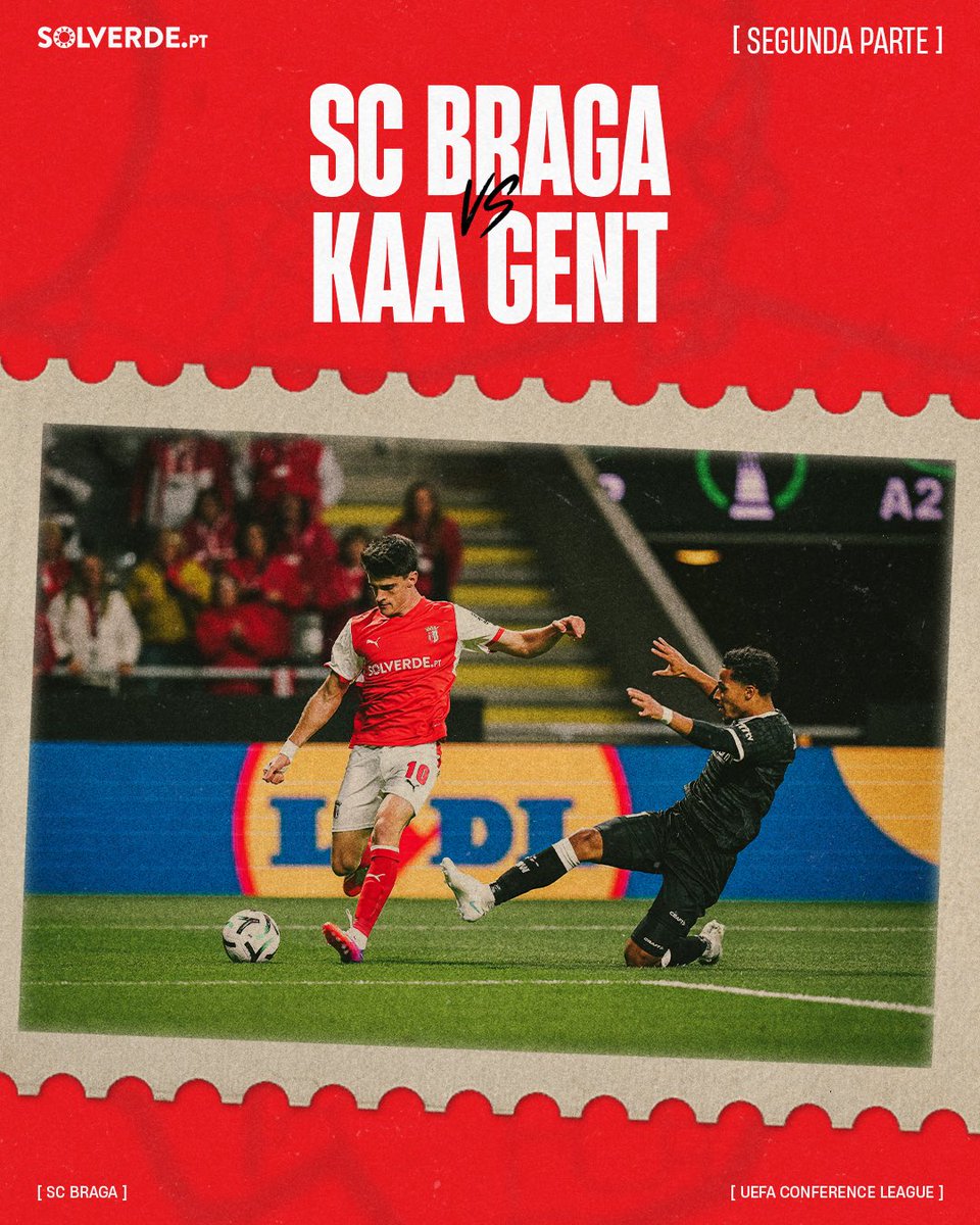 SCBragaOficial's tweet photo. Começa a segunda parte. Com tudo, Gverreiros ⚡️
#UECL | #SCBKAAG https://t.co/sZTGevjK5A