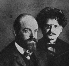 _PeterRyan's tweet photo. Alexander Parvus (Helphand) was one of the most impactful Marxists on history and this is how he was described:

"He was a Marxist millionaire: a nouveau riche with a mission"

"He lived like an oriental potentate, surrounded by an ostentatious show of wealth."

"Helphand himself mainly made money: his gains from the coal business ran into millions of kroner. He never denied the profits he was making: he even was, in his way, rather off-hand about them. 'Be it far from me', he wrote in 1918, 'to justify capitalist gain by personal qualities. But I do not see why I should not bring some of the surplus value, hoarded by the capitalist class, over to my side.' He was, he admitted, a 'businessman, industrialist, capitalist', but he was not using his money any more selfishly than was customary at the time...In relation to money, Helphand did not feel himself bound by the conventional socialist code."

"He was an opportunist in business, and a passionate businessman: he had no scruples in exploiting the weaknesses of a system for which he had no liking whatever. For this reason he was unable to treat his financial success with the respect that was its due. The money he made was less important for him personally than for his political plans. He was a Marxist millionaire: a nouveau riche with a mission...On both occasions, Helphand showed that he believed that any political aim could be realized with sufficient money, that the élite of the socialist leaders could resist the lure of mammon no more than any other social group, that friendship, as much as political support, had to be bought. Such a view informed his political strategy: it was the essence of his political and human experience."

[Image of Parvus to the left of Leon Trotsky] 

https://t.co/bBfd03LFRh