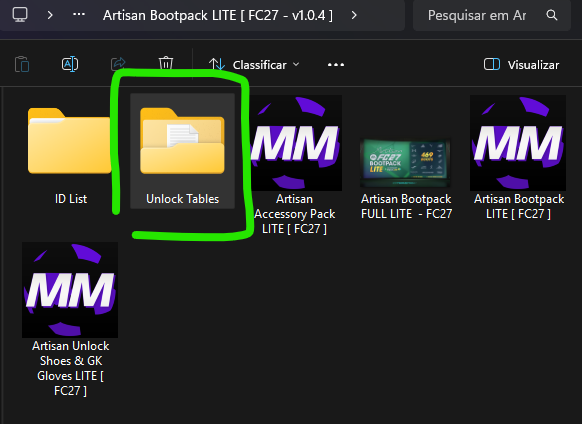 boot_artisan's tweet photo. First, the LUA script wouldn't have anything to do with the appearance or absence of a certain boot ID; that's the job of the unlock mod... In the LITE version, we won't have those files for now; the LUA scripts should be available in our FULL version.

Secondly, this issue has nothing to do with our accessories mod; this video was recorded with our Bootpack, Accessory Pack & Unlock mod enabled, and all the boots, goalkeeper gloves, and accessories appear and function normally 📽️👇

https://t.co/ltHabjVcYb

Finally, it's certainly another mod you're using that's causing this problem; it must be a mod that edits databases and is conflicting with our Unlock Shoes & GK Gloves mod... 

To ensure that all Boots & GK Gloves appear in the catalog, prioritize our mods by placing them lowest in the list of applied mods in the Mod Manager, with the Unlock mod at the very bottom of the list, number #1 on the list.

If any other mod or squad you were using doesn't work properly due to our Unlock mod's prioritization, I recommend contacting the creator of that other mod and checking if they are including our Unlock Tables📸👇 in their mod's database to ensure compatibility, unlocking all boots & GK gloves in their mod without needing to use our Unlock Shoes & GK Gloves mod.