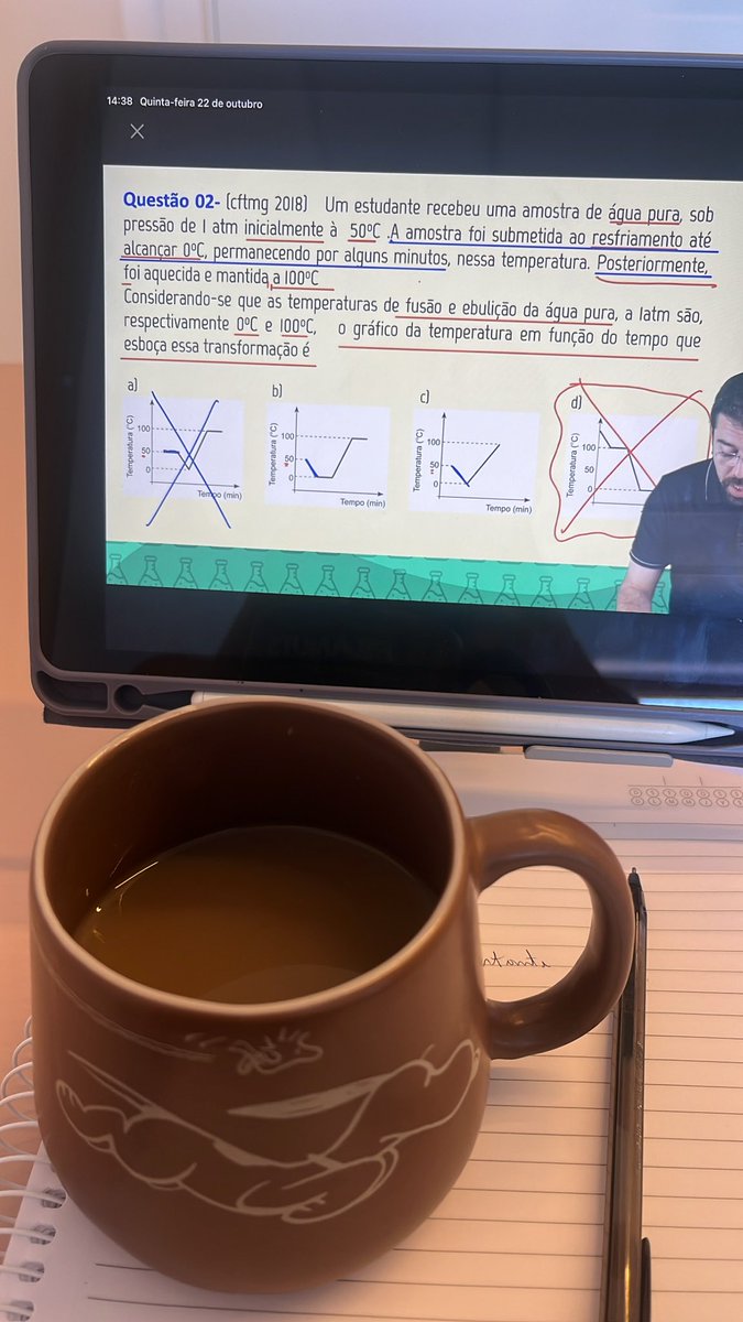 medssjade's tweet photo. 4 horinhas de aula + anotações de quimica, amanhã vou assistir a aula de revisão e fazer uma lista de questoes, por enquanto to usando as aulas gratis do ferretto entao to sem plataforma pra responder questões 🫠 https://t.co/MjibZZnsfu