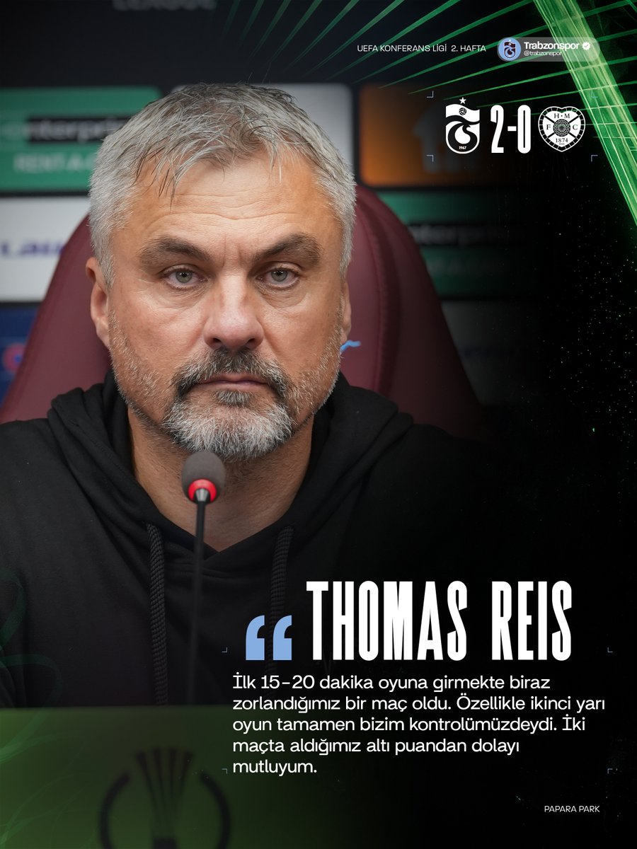 Trabzonspor's tweet photo. Teknik Direktörümüz Thomas Reis’ın Hearts maçı değerlendirmesi

🔗 https://t.co/MTpvgrl0F1 https://t.co/SNsV98q0PO