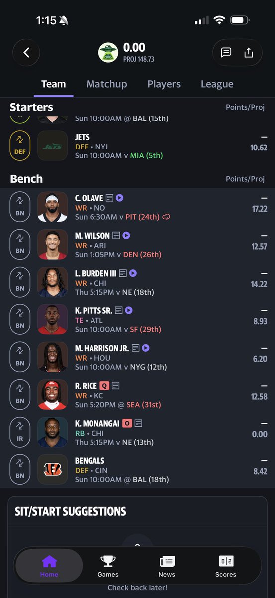 JakeBenjam45251's tweet photo. @EthanKreagerFF Any changes? Full ppr https://t.co/MURX7PsngW