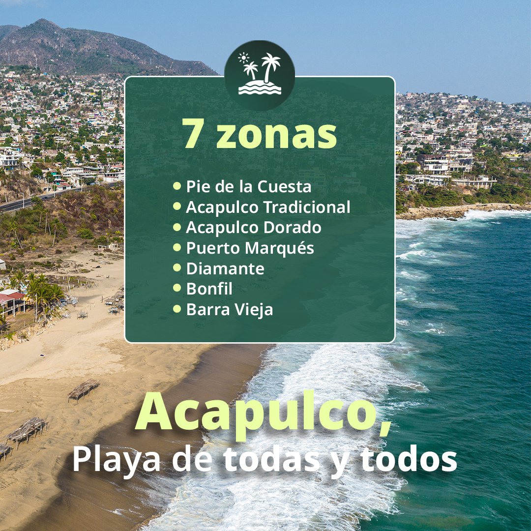 Sebas_RM's tweet photo. Del 16 de junio al 15 de julio de este año, socializamos en distintas playas de Acapulco el Nuevo Modelo de ordenamiento y gestión integral. El orden se construye dialogando. Reunimos a prestadores de servicios y comerciantes en 21 sedes para definir el rumbo de nuestras playas. Aquí 👇 te lo cuento:

#AcapulcoSeTransformaContigo