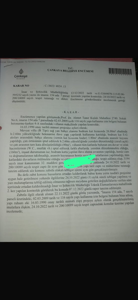 ankara_kusu's tweet photo. Çayyolu’nda 24.10.2022’de mühürlenen ve 1 aylık sürede düzeltilmeyince 07.12.2022’de ikinci kez tutanak tutulan kaçak villayı bi türlü yıkamamışlar 😁

Sokakta mendil satan emeklinin tepesine binen Çankaya Belediyesi, iş zengine geldiğinde salağa yatıyor 

Başka şeyler de var 😉 https://t.co/o4Mswzbofh