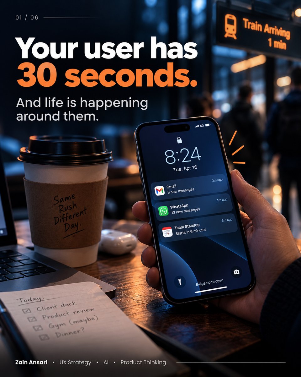 dzign's tweet photo. If users can’t understand it in 30 seconds, the interface may be asking too much.
Good UX should work in the real world, not just in a design file.
#UXDesign #UserExperience #UXResearch #ProductDesign #UsabilityTesting #InteractionDesign #DesignThinking #ZainAnsari https://t.co/omadfhnEXd